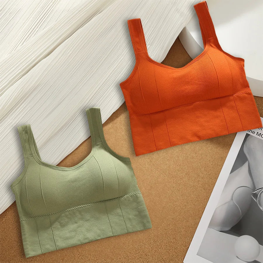 Seamless Shockproof Yoga Bra for Women 4Pcs  Clean Vanilla Store
