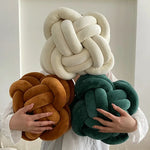 Inyahome Knot Pillow Ball Xmas Plush Floor Cushion  Clean Vanilla Store