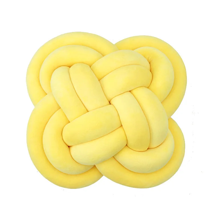 Inyahome Knot Pillow Ball Xmas Plush Floor Cushion  Clean Vanilla Store