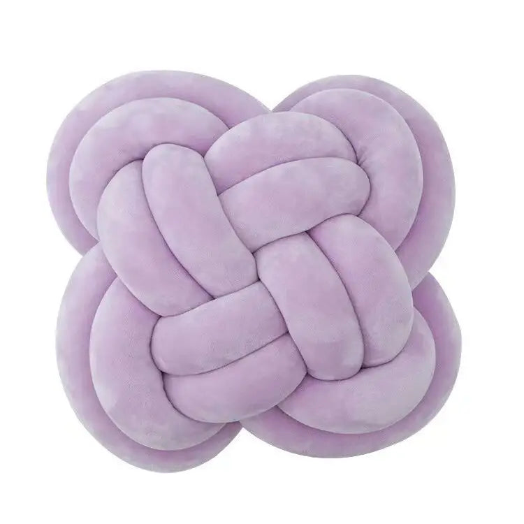 Inyahome Knot Pillow Ball Xmas Plush Floor Cushion  Clean Vanilla Store