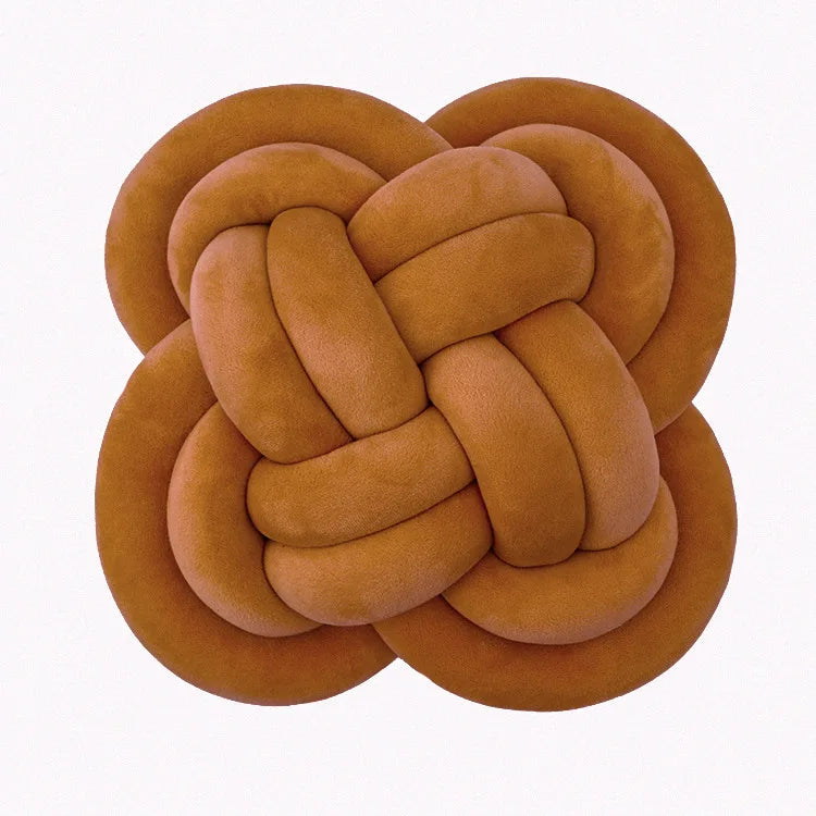Inyahome Knot Pillow Ball Xmas Plush Floor Cushion  Clean Vanilla Store