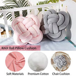 Inyahome Knot Pillow Ball Xmas Plush Floor Cushion  Clean Vanilla Store