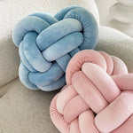 Inyahome Knot Pillow Ball Xmas Plush Floor Cushion  Clean Vanilla Store