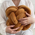 Inyahome Knot Pillow Ball Xmas Plush Floor Cushion  Clean Vanilla Store