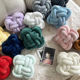 Inyahome Knot Pillow Ball Xmas Plush Floor Cushion  Clean Vanilla Store