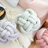 Inyahome Knot Pillow Ball Xmas Plush Floor Cushion  Clean Vanilla Store