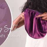 Unscented Silk Satin Sleep Cap Bonnet with Wide Brim