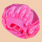 Unscented Silk Satin Sleep Cap Bonnet with Wide Brim