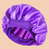Unscented Silk Satin Sleep Cap Bonnet with Wide Brim
