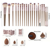 20/40pcs Makeup Tool Set with 20 Brushes & More