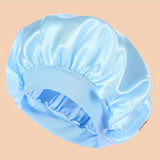 Unscented Silk Satin Sleep Cap Bonnet with Wide Brim