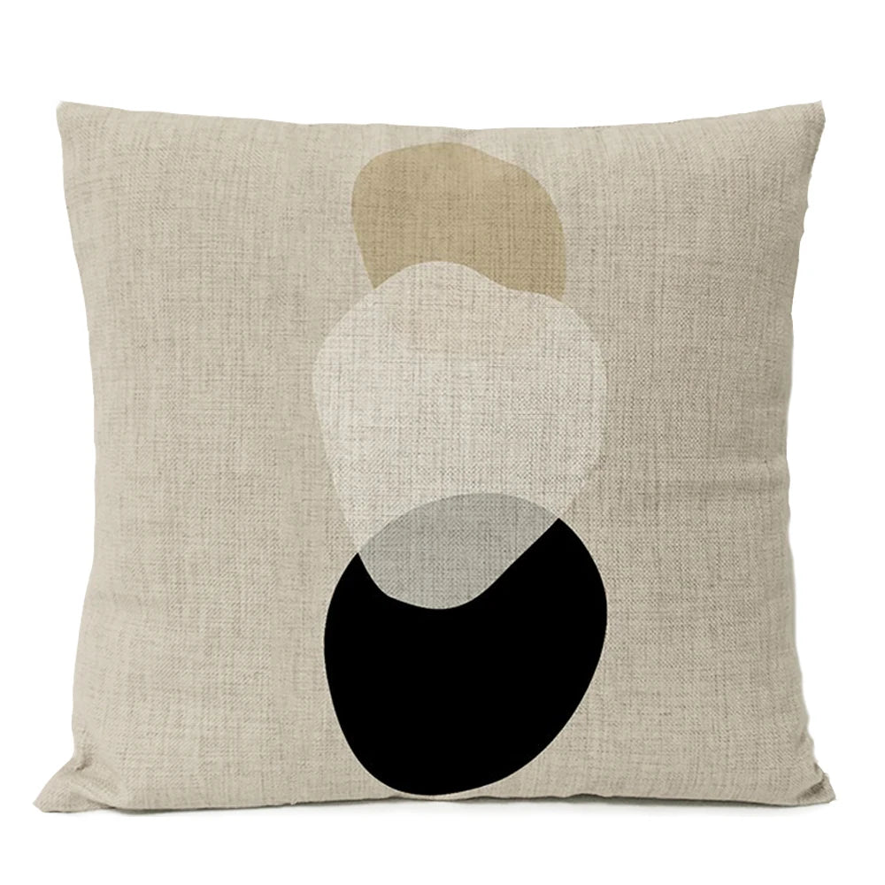 Abstract Minimalist Boho Pillow Cover - Black Design  Clean Vanilla Store