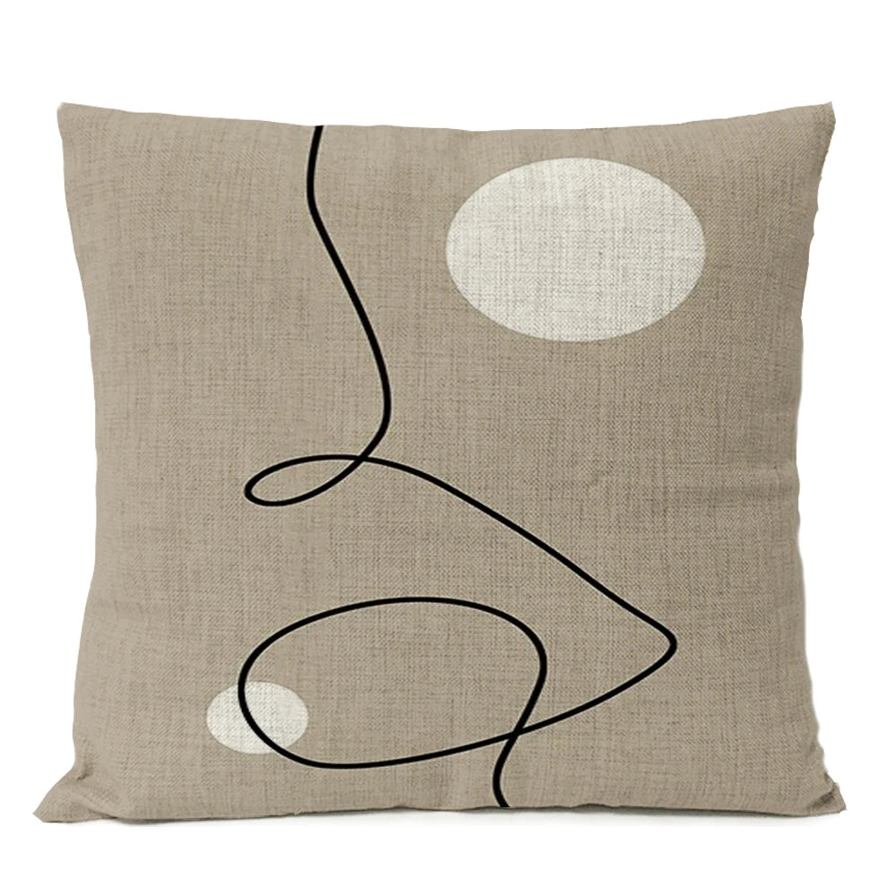 Abstract Minimalist Boho Pillow Cover - Black Design  Clean Vanilla Store