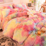 3Pcs Super Warm Coral Fleece Bedding Set Cozy Comfort  Clean Vanilla Store
