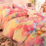 3Pcs Super Warm Coral Fleece Bedding Set Cozy Comfort  Clean Vanilla Store