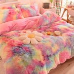 3Pcs Super Warm Coral Fleece Bedding Set Cozy Comfort  Clean Vanilla Store