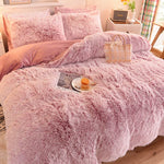3Pcs Super Warm Coral Fleece Bedding Set Cozy Comfort  Clean Vanilla Store