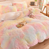 3Pcs Super Warm Coral Fleece Bedding Set Cozy Comfort  Clean Vanilla Store