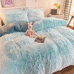 3Pcs Super Warm Coral Fleece Bedding Set Cozy Comfort  Clean Vanilla Store
