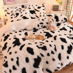 3Pcs Super Warm Coral Fleece Bedding Set Cozy Comfort  Clean Vanilla Store