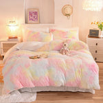 3Pcs Super Warm Coral Fleece Bedding Set Cozy Comfort  Clean Vanilla Store