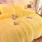 3Pcs Super Warm Coral Fleece Bedding Set Cozy Comfort  Clean Vanilla Store