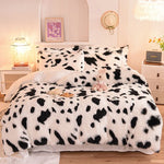 3Pcs Super Warm Coral Fleece Bedding Set Cozy Comfort  Clean Vanilla Store