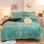 3Pcs Super Warm Coral Fleece Bedding Set Cozy Comfort  Clean Vanilla Store