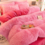 3Pcs Super Warm Coral Fleece Bedding Set Cozy Comfort  Clean Vanilla Store