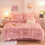 3Pcs Super Warm Coral Fleece Bedding Set Cozy Comfort  Clean Vanilla Store