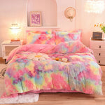 3Pcs Super Warm Coral Fleece Bedding Set Cozy Comfort  Clean Vanilla Store