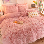 3Pcs Super Warm Coral Fleece Bedding Set Cozy Comfort  Clean Vanilla Store