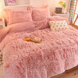 3Pcs Super Warm Coral Fleece Bedding Set Cozy Comfort  Clean Vanilla Store