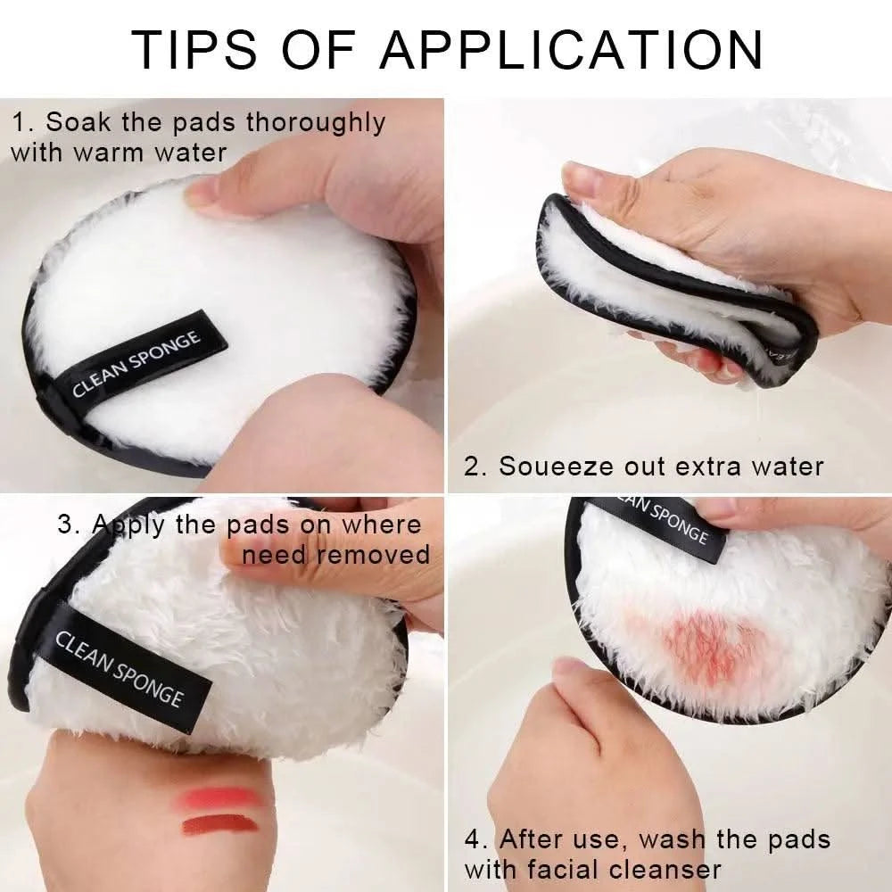 4Pcs Makeup Remover Wipes Reusable Cotton Pads  Clean Vanilla Store