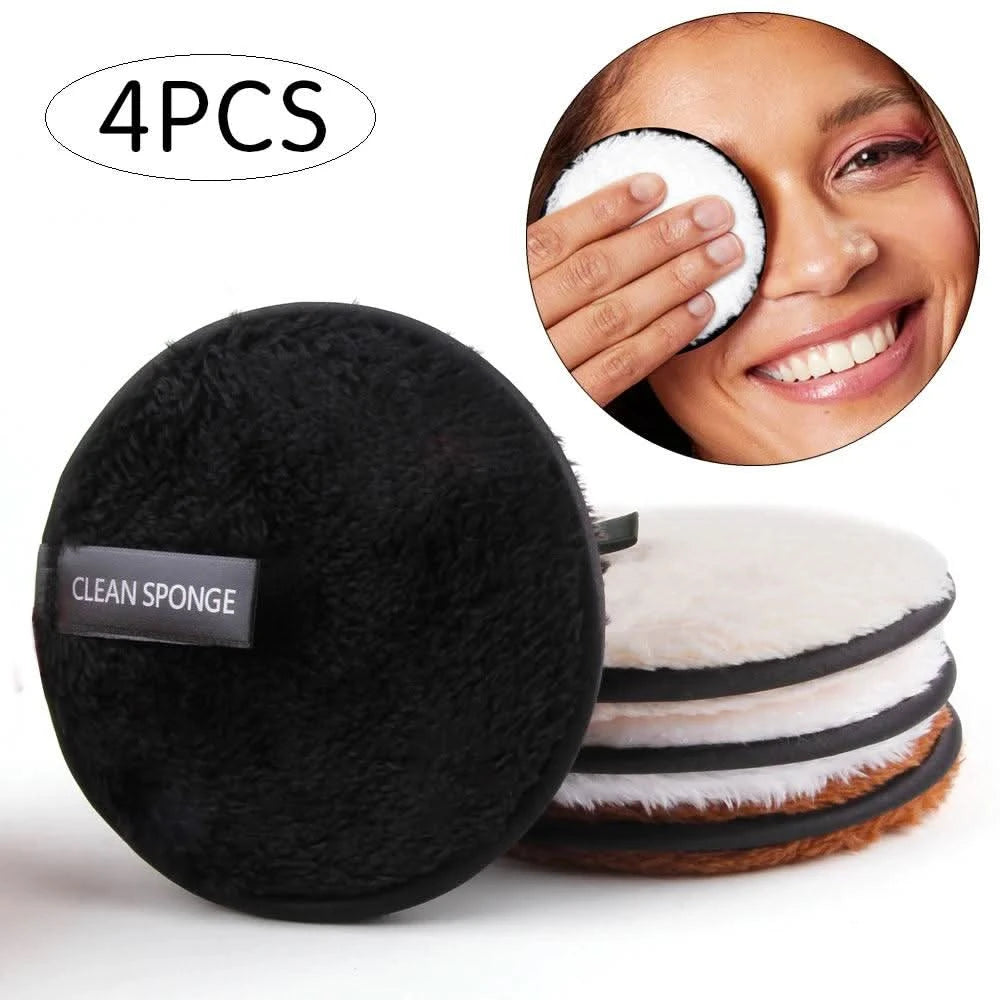 4Pcs Makeup Remover Wipes Reusable Cotton Pads  Clean Vanilla Store