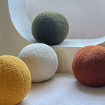 Spherical Boucle Throw Pillow Cushion for Cozy Style  Clean Vanilla Store
