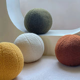 Spherical Boucle Throw Pillow Cushion for Cozy Style  Clean Vanilla Store