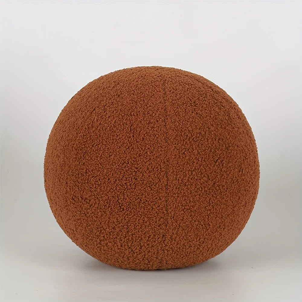 Spherical Boucle Throw Pillow Cushion for Cozy Style  Clean Vanilla Store