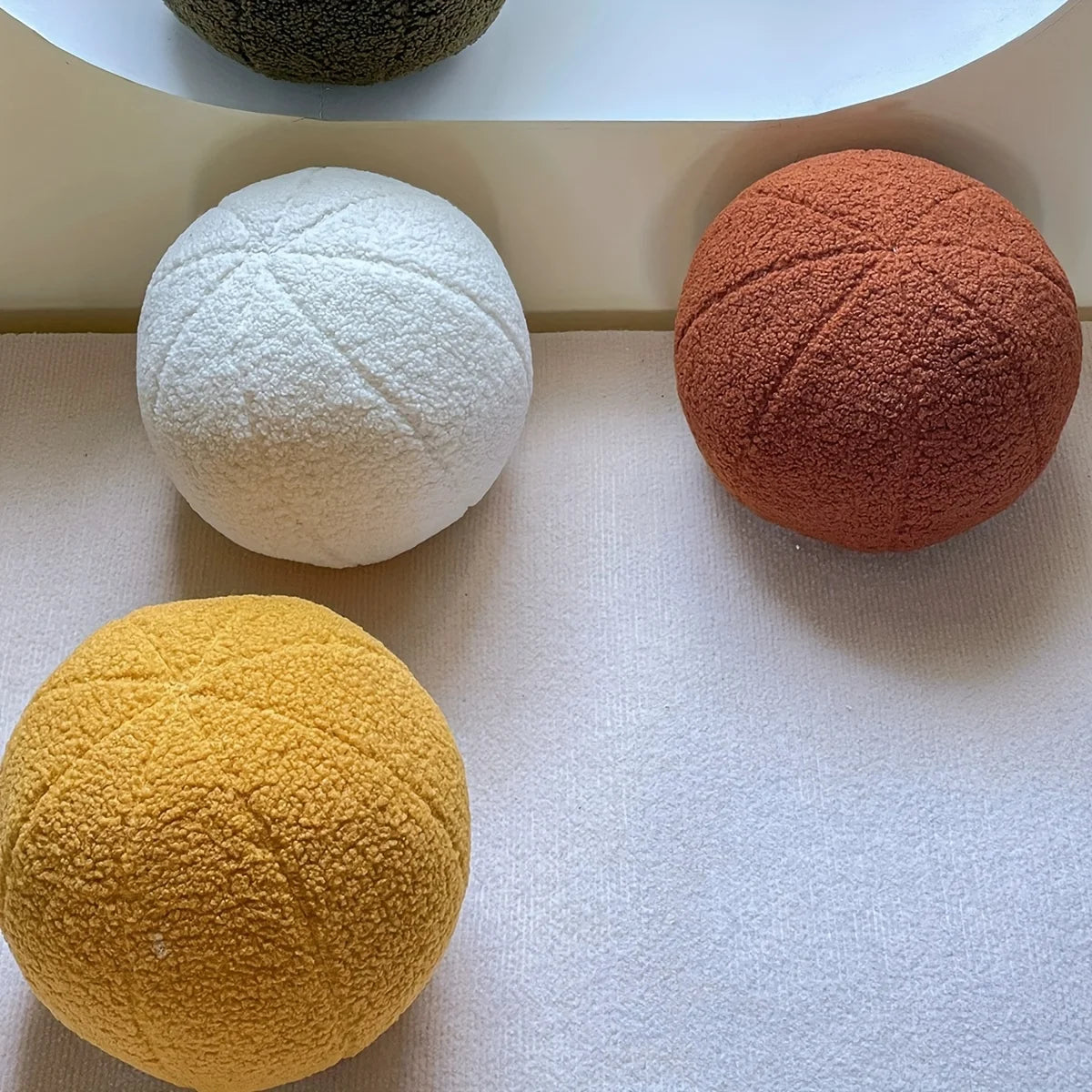 Spherical Boucle Throw Pillow Cushion for Cozy Style  Clean Vanilla Store