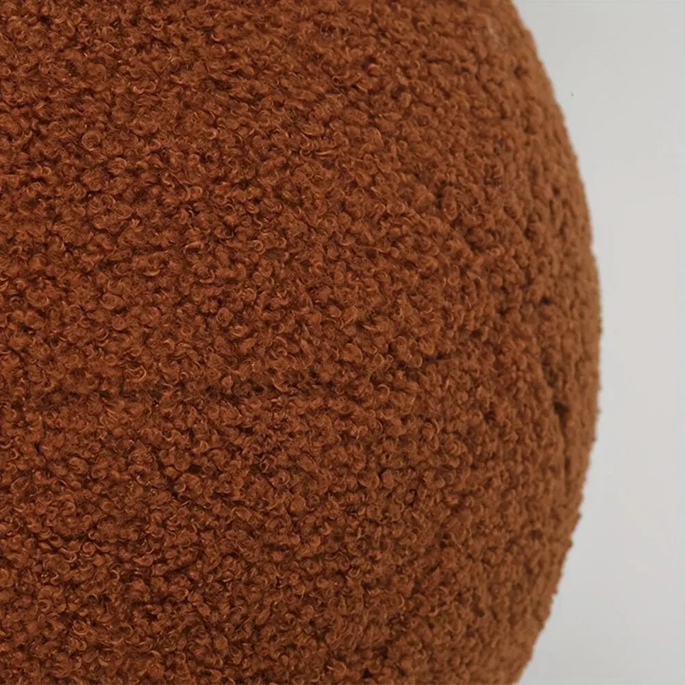 Spherical Boucle Throw Pillow Cushion for Cozy Style  Clean Vanilla Store