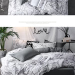Soft Marble Duvet Cover Set for Cozy Bedroom 2pcs  Clean Vanilla Store