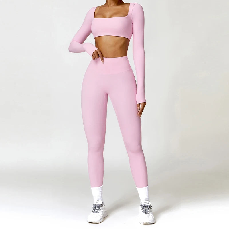 Fashionable 2-Piece Sports Co-Ord Set – Leggings & Top  Clean Vanilla Store