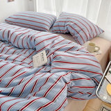 Classic Style Striped Duvet Cover Set - 3pcs  Clean Vanilla Store