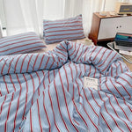 Classic Style Striped Duvet Cover Set - 3pcs  Clean Vanilla Store
