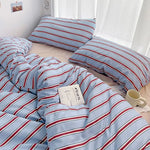 Classic Style Striped Duvet Cover Set - 3pcs  Clean Vanilla Store