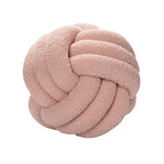 Hand-Knotted Ball Throw Pillow Cushion in Soft Lamb Fleece  Clean Vanilla Store