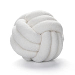 Hand-Knotted Ball Throw Pillow Cushion in Soft Lamb Fleece  Clean Vanilla Store