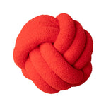 Hand-Knotted Ball Throw Pillow Cushion in Soft Lamb Fleece  Clean Vanilla Store
