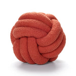Hand-Knotted Ball Throw Pillow Cushion in Soft Lamb Fleece  Clean Vanilla Store