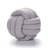Hand-Knotted Ball Throw Pillow Cushion in Soft Lamb Fleece  Clean Vanilla Store